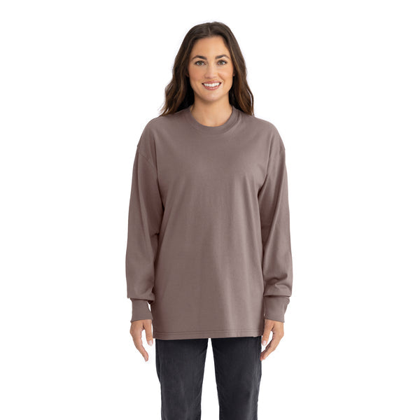 Heavyweight Cotton Long Sleeve T-Shirt - Shiitake - The American Threads