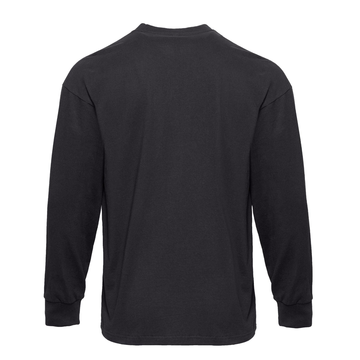 Heavyweight Cotton Long Sleeve T-Shirt - Graphite Black - The American Threads