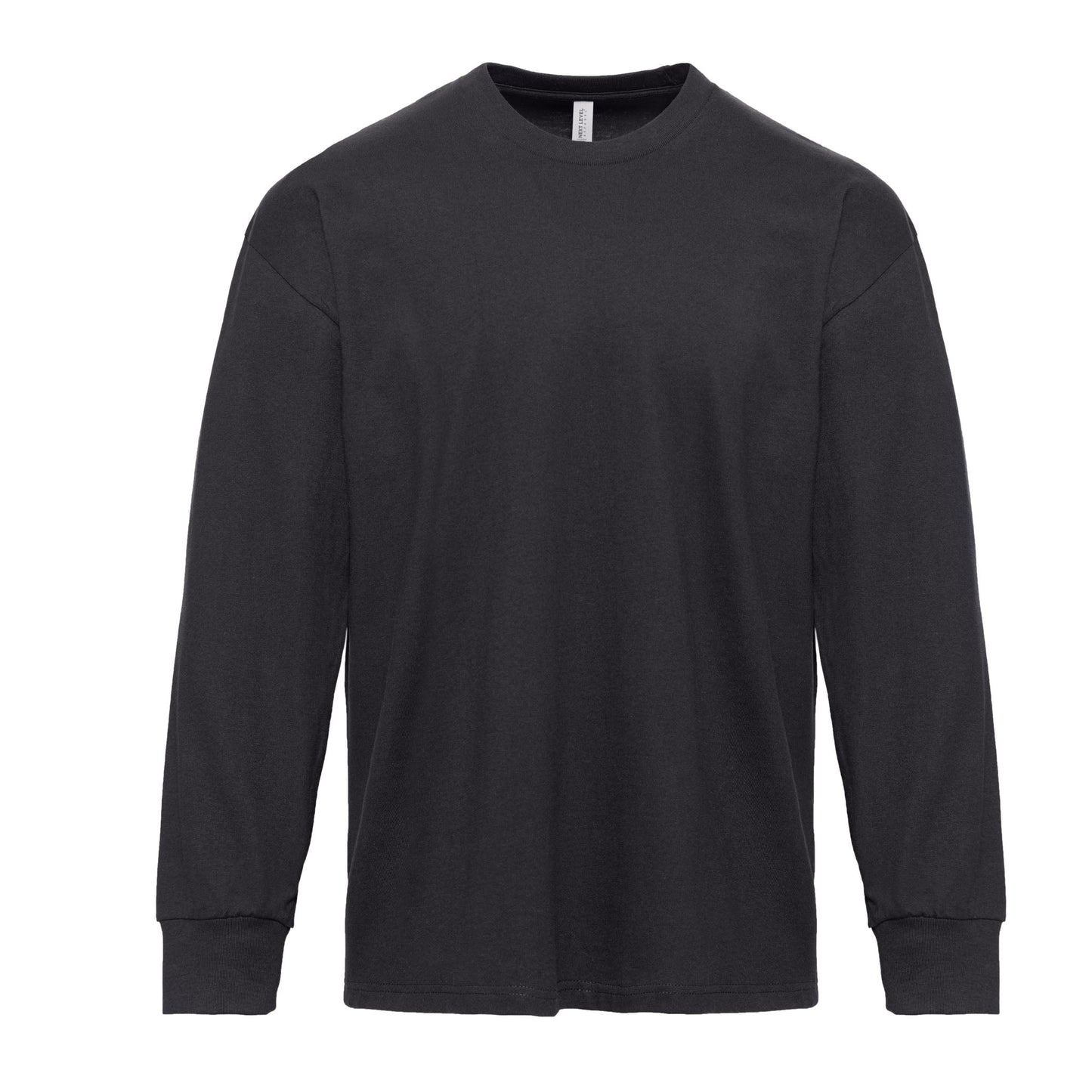 Heavyweight Cotton Long Sleeve T-Shirt - Graphite Black - The American Threads