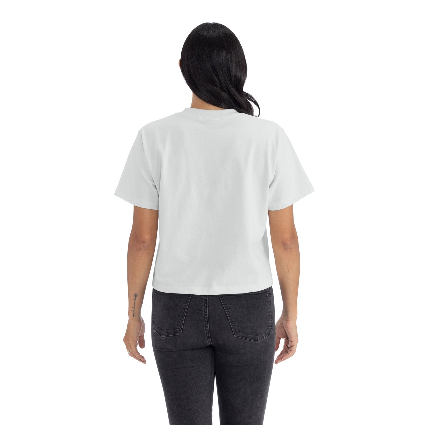 Women's Heavyweight High Waist Boxy T-Shirt - Bone - The American Threads