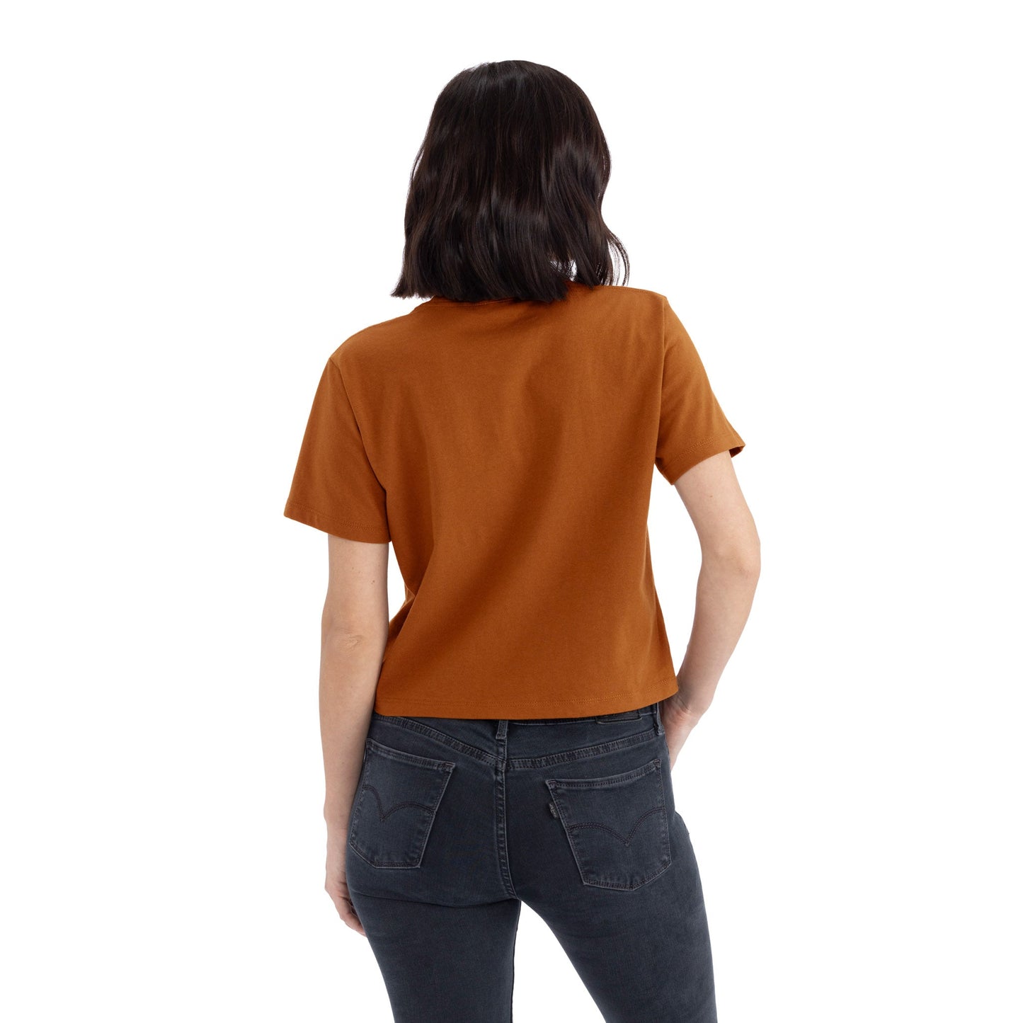 Women's Heavyweight High Waist Boxy T-Shirt - Clay - The American Threads