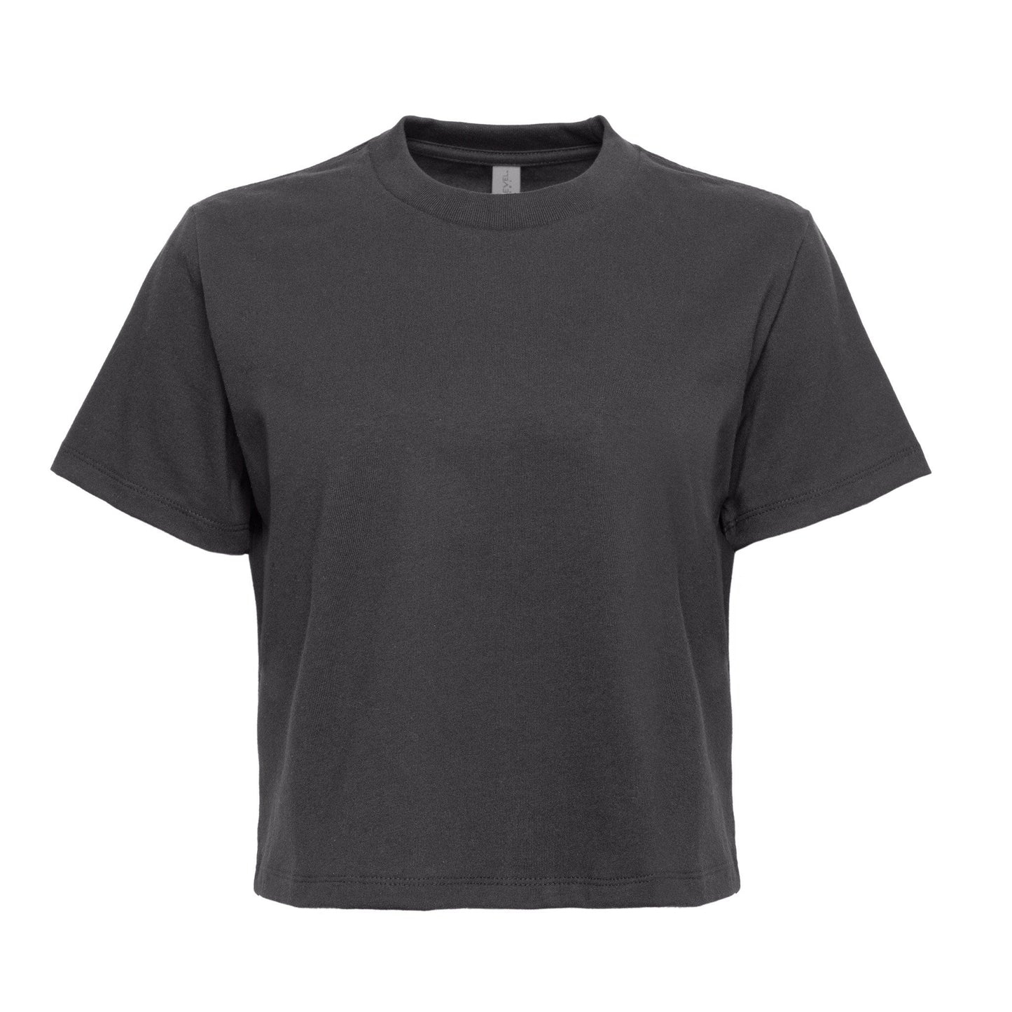 Women's Heavyweight High Waist Boxy T-Shirt - Graphite Black - The American Threads