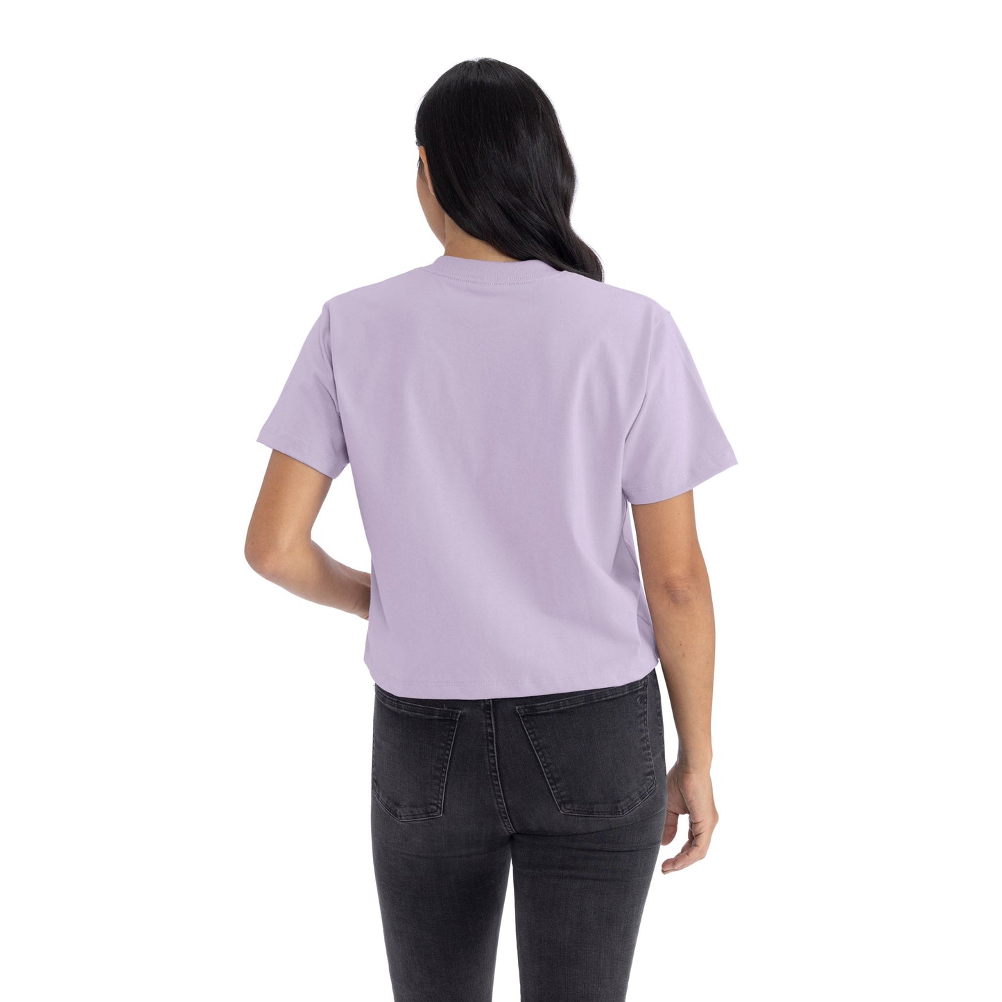 Women's Heavyweight High Waist Boxy T-Shirt - Lavender - The American Threads