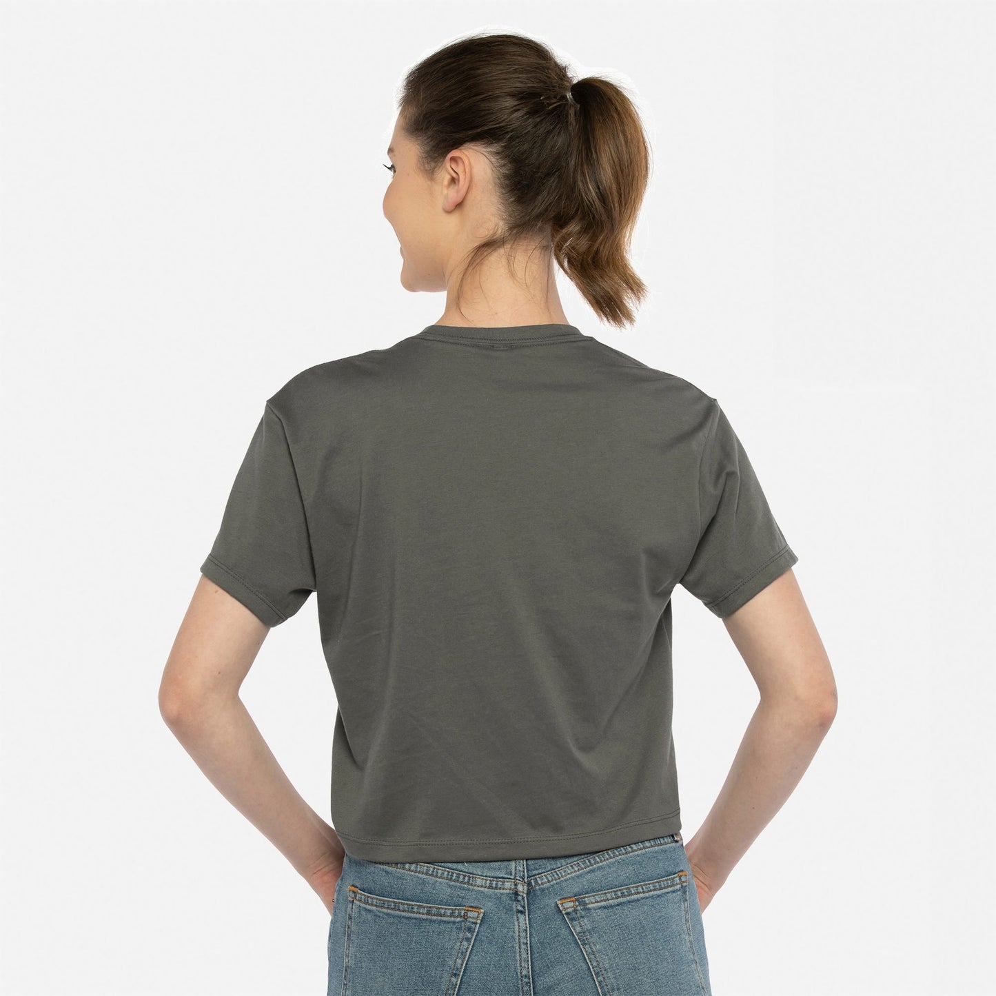 Women's Ideal Crop Tee - Dark Gray - The American Threads