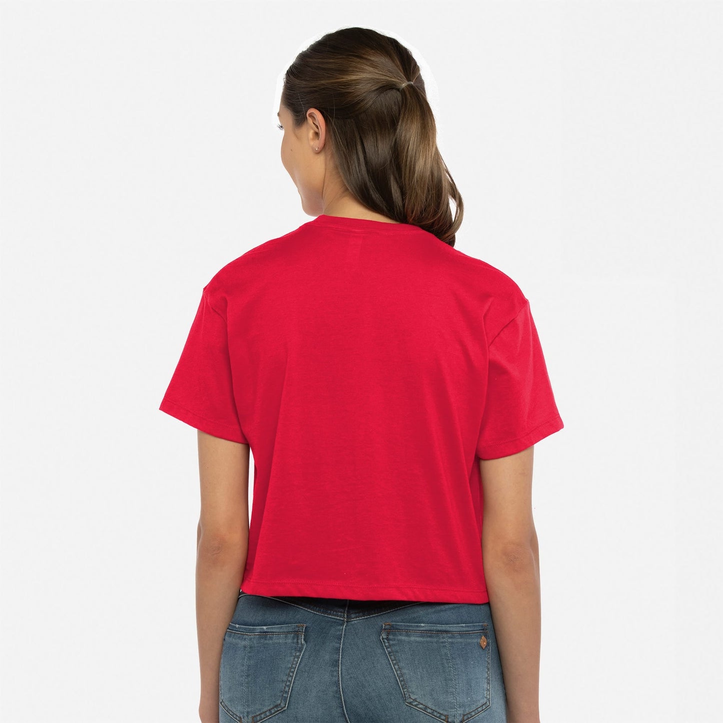 Women's Ideal Crop Tee - Red - The American Threads