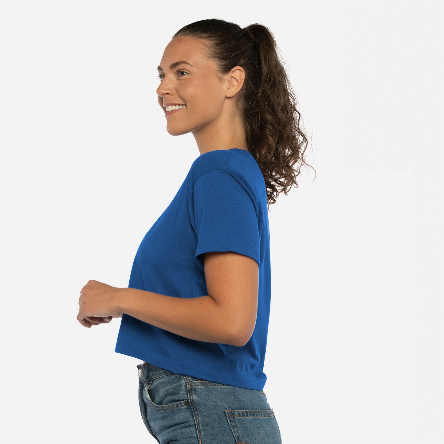 Women's Ideal Crop Tee - Royal - The American Threads