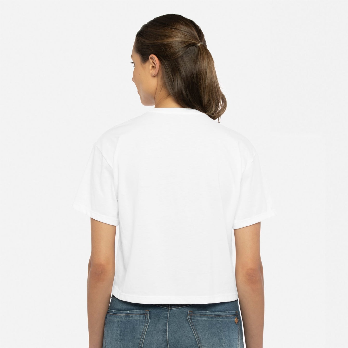 Women's Ideal Crop Tee - White - The American Threads