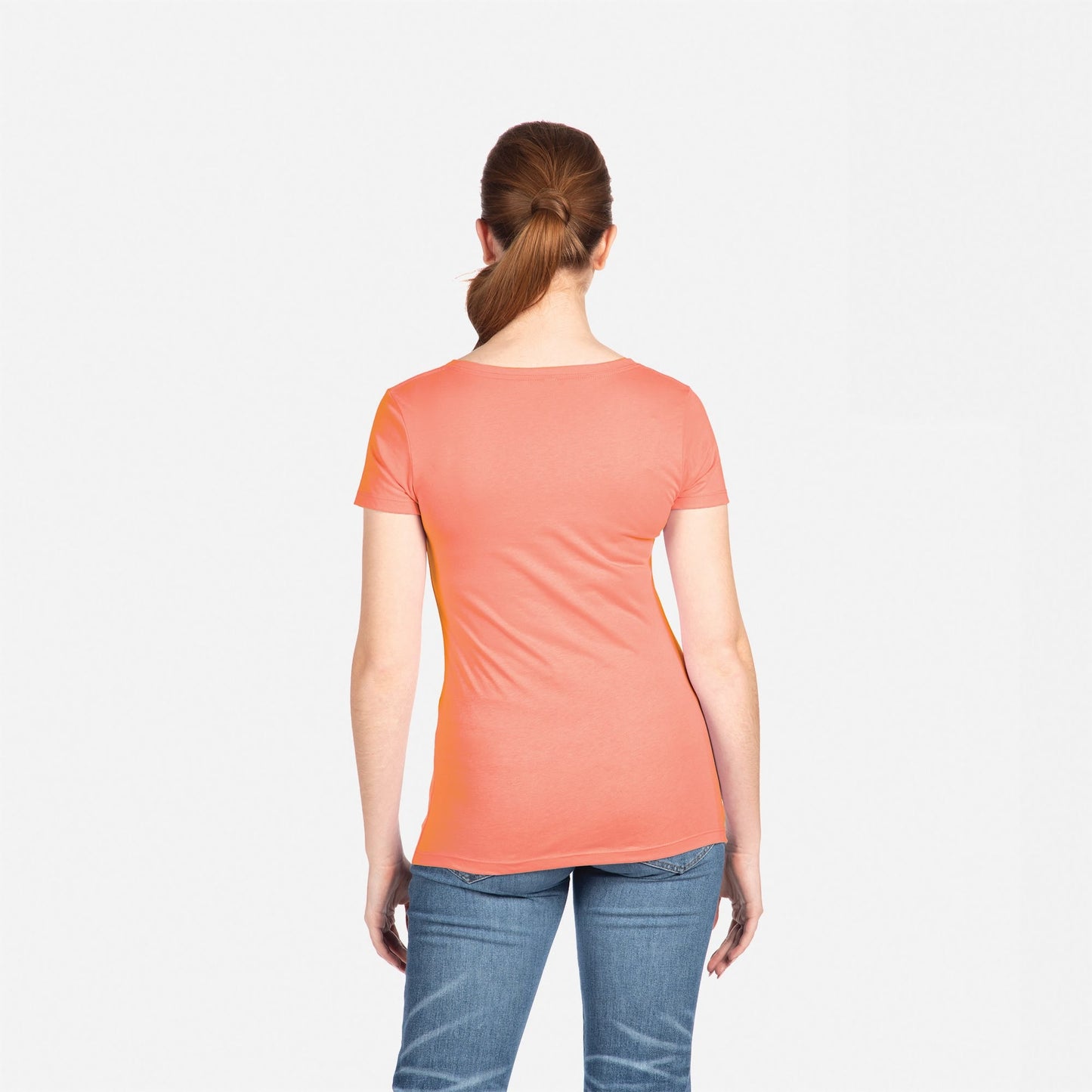 Women's Ideal V-Neck T-Shirt - Light Orange - The American Threads