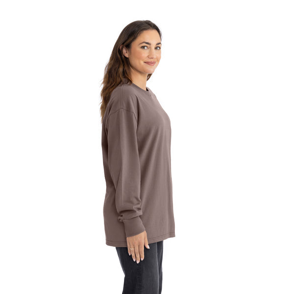 Heavyweight Cotton Long Sleeve T-Shirt - Shiitake - The American Threads