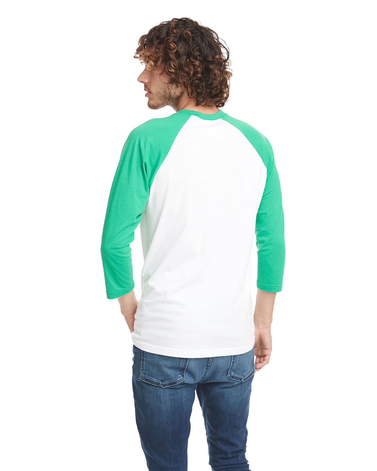 CVC 3/4 Raglan T-Shirt - Kelly Green / White - The American Threads