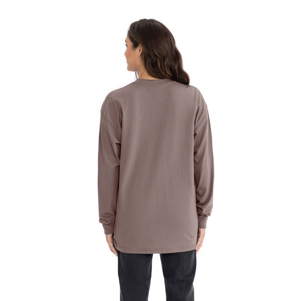 Heavyweight Cotton Long Sleeve T-Shirt - Shiitake - The American Threads