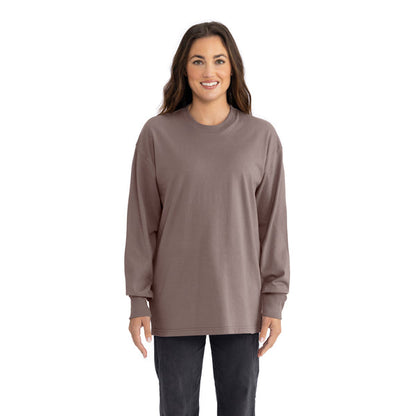 Heavyweight Cotton Long Sleeve T-Shirt - Shiitake - The American Threads