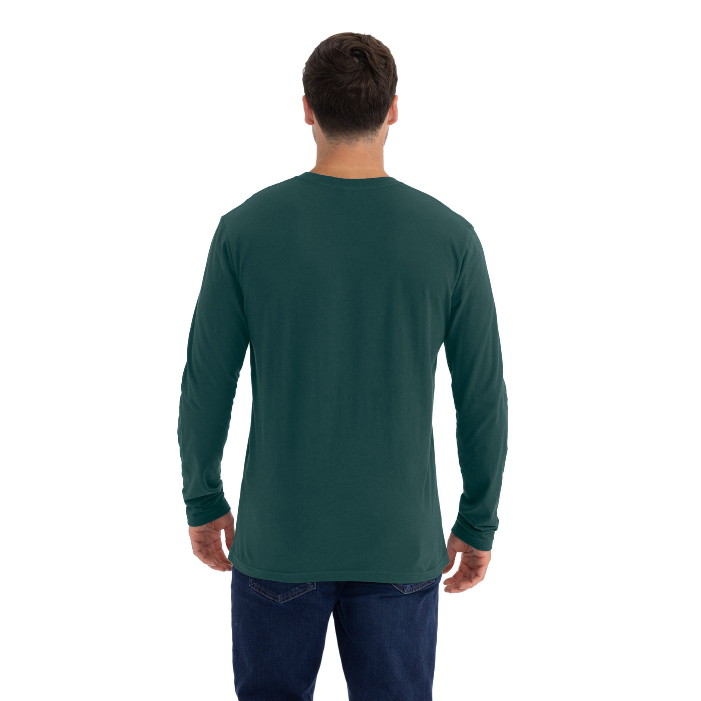 Cotton Long Sleeve T-Shirt - Forest Green - The American Threads