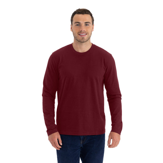 Cotton Long Sleeve T-Shirt - Maroon - The American Threads