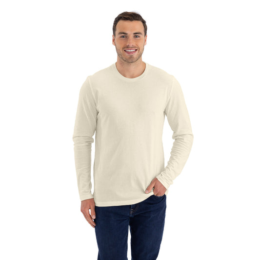Cotton Long Sleeve T-Shirt - Natural - The American Threads