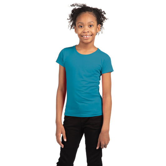 Youth Cotton Princess T-Shirt - Turquoise - The American Threads