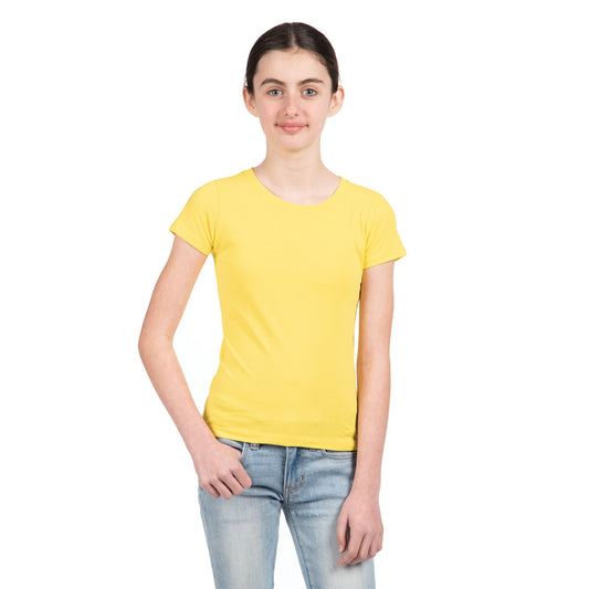 Youth Cotton Princess T-Shirt - Vibrant Yellow - The American Threads