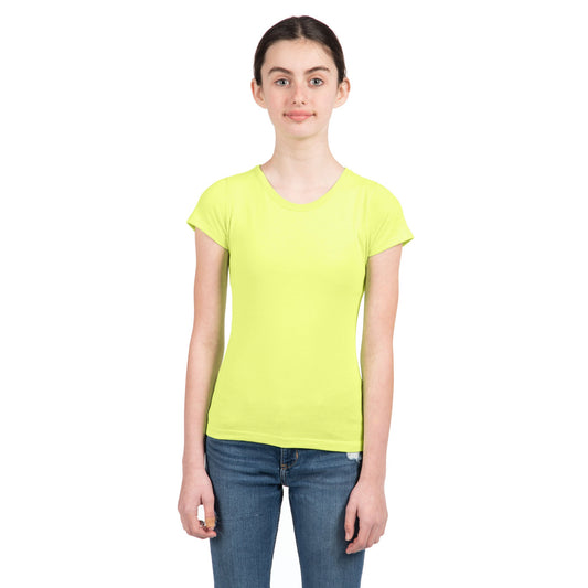 Youth CVC Princess T-Shirt - Neon Yellow - The American Threads