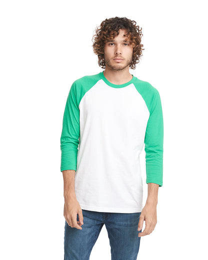 CVC 3/4 Raglan T-Shirt - Kelly Green / White - The American Threads