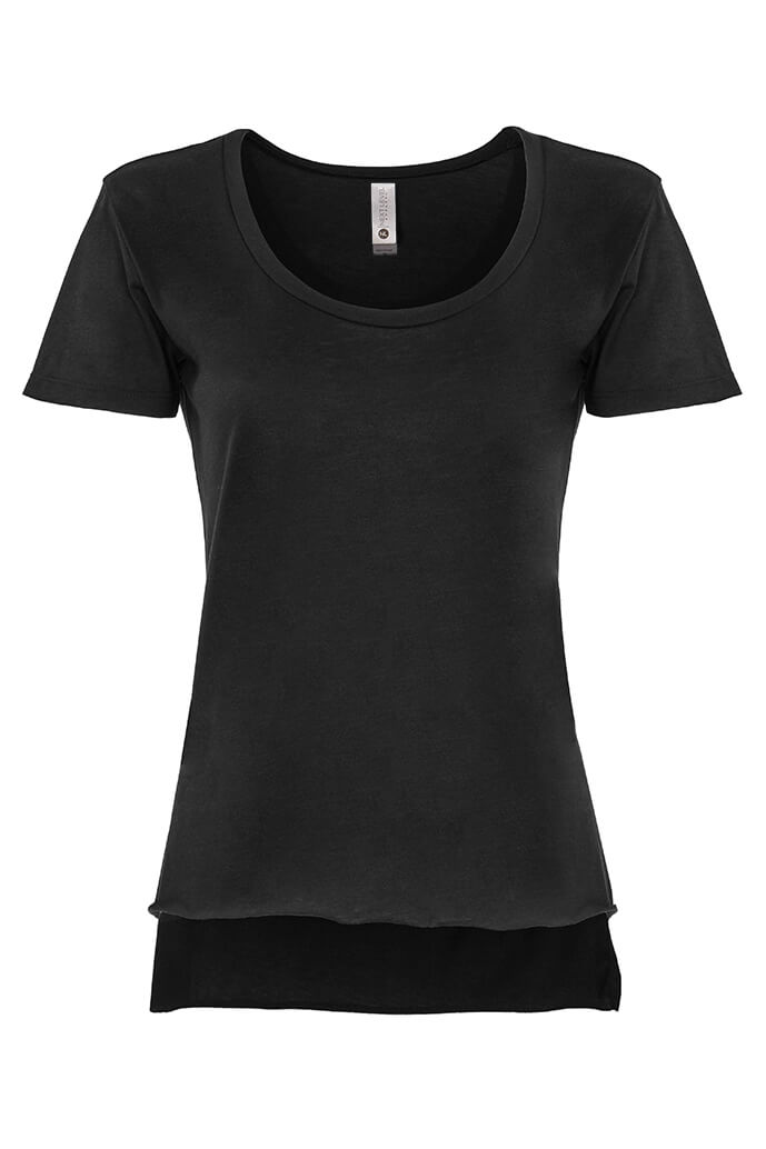 Women's Festival Scoop Neck T-Shirt - Black - The American Threads