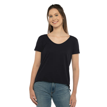Women's Festival Scoop Neck T-Shirt - Black - The American Threads