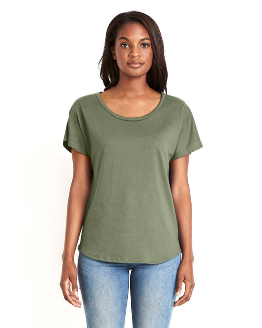 Women's Ideal Dolman T-Shirt - Military Green - The American Threads