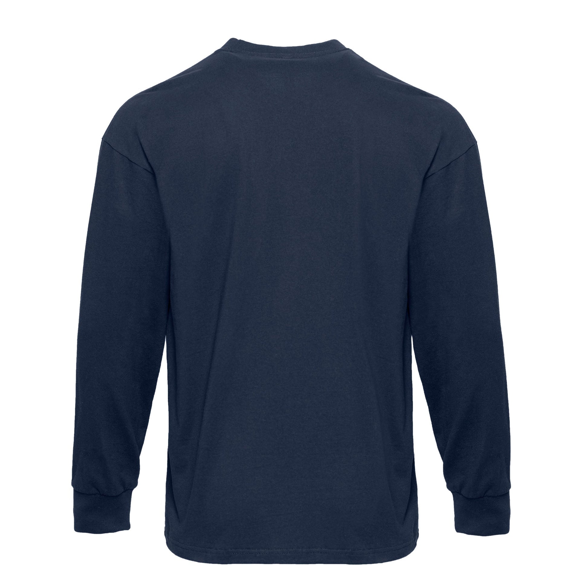 Heavyweight Cotton Long Sleeve T-Shirt - Midnight Navy - The American Threads