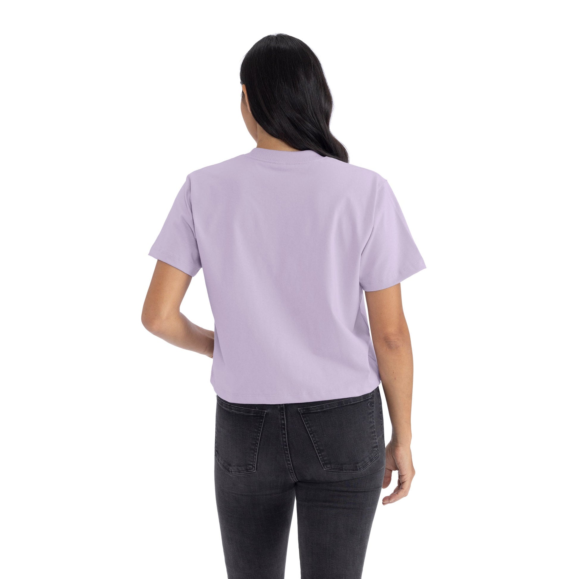 Women's Heavyweight High Waist Boxy T-Shirt - Lavender - The American Threads
