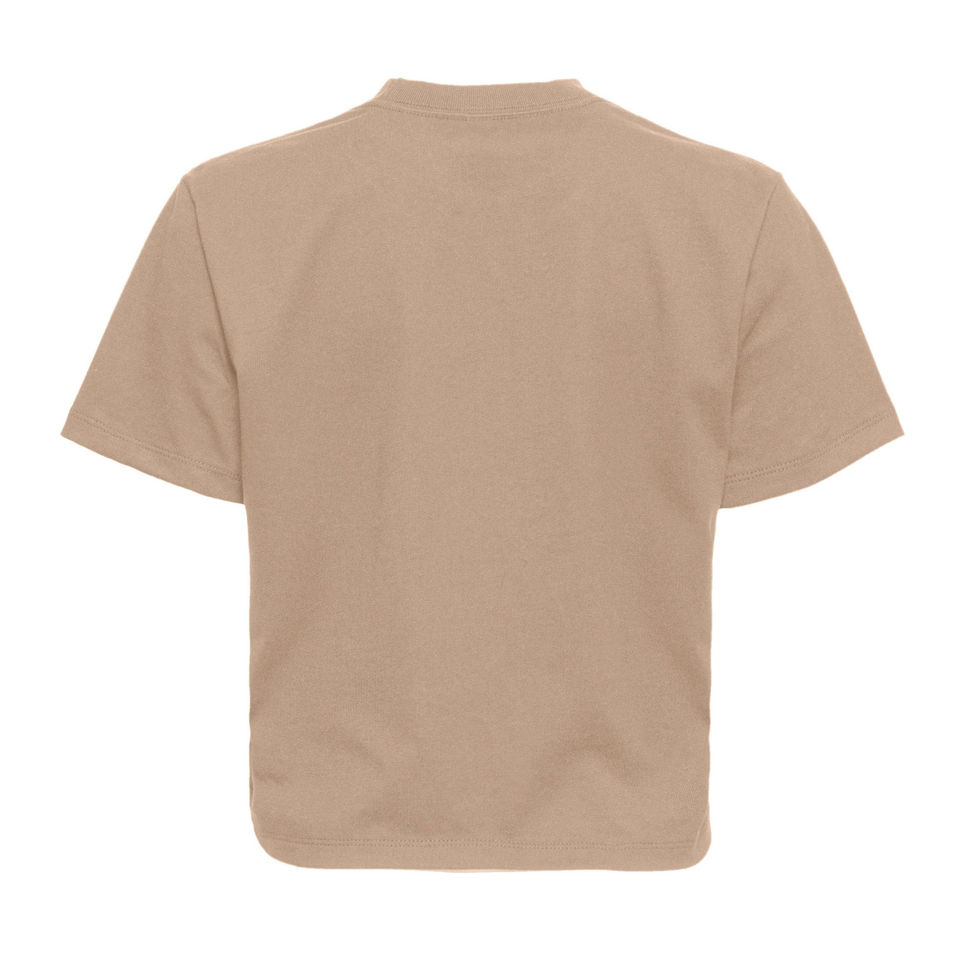 Women's Heavyweight High Waist Boxy T-Shirt - Tan - The American Threads