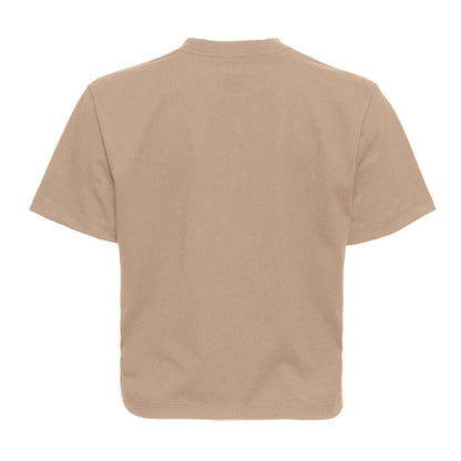Women's Heavyweight High Waist Boxy T-Shirt - Tan - The American Threads