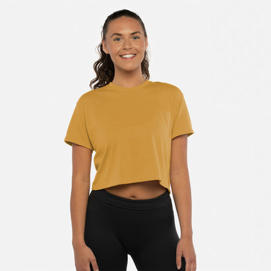 Women's Ideal Crop Tee - Antique Gold - The American Threads