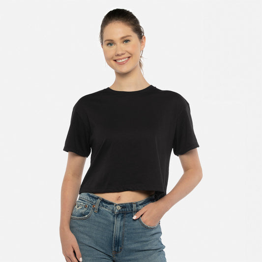 Women's Ideal Crop Tee - Black - The American Threads