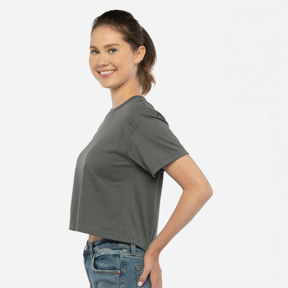 Women's Ideal Crop Tee - Dark Gray - The American Threads