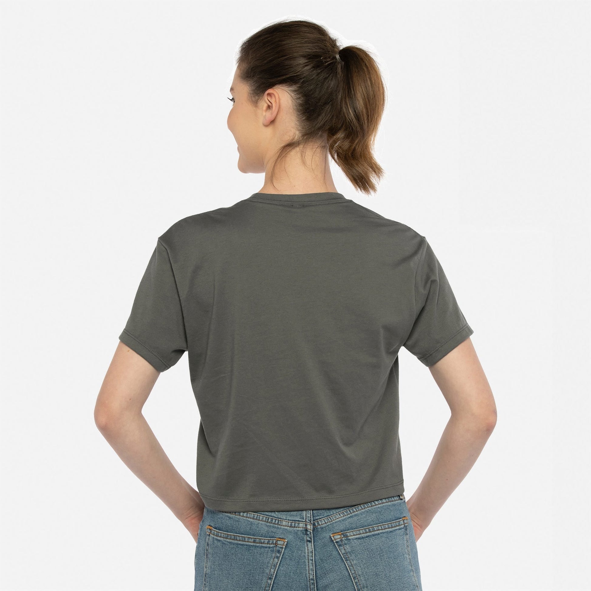 Women's Ideal Crop Tee - Dark Gray - The American Threads