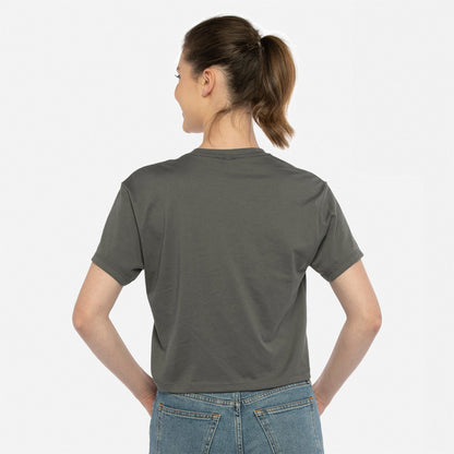 Women's Ideal Crop Tee - Dark Gray - The American Threads