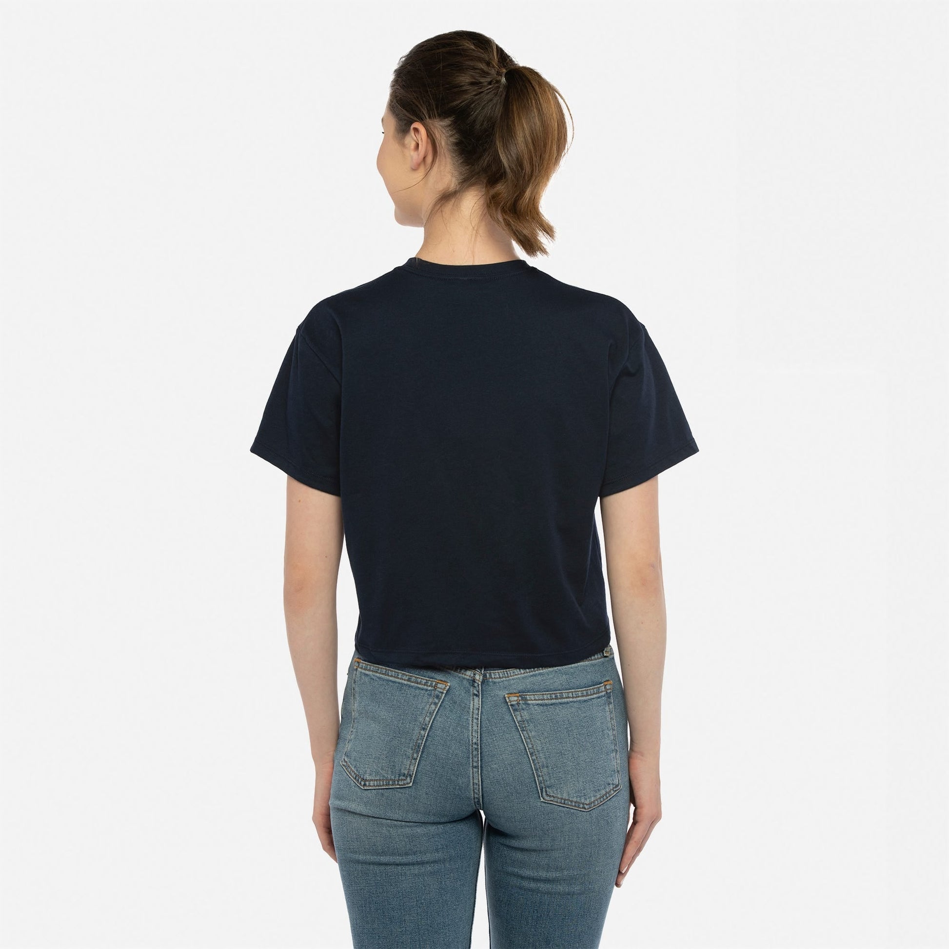 Women's Ideal Crop Tee - Midnight Navy - The American Threads