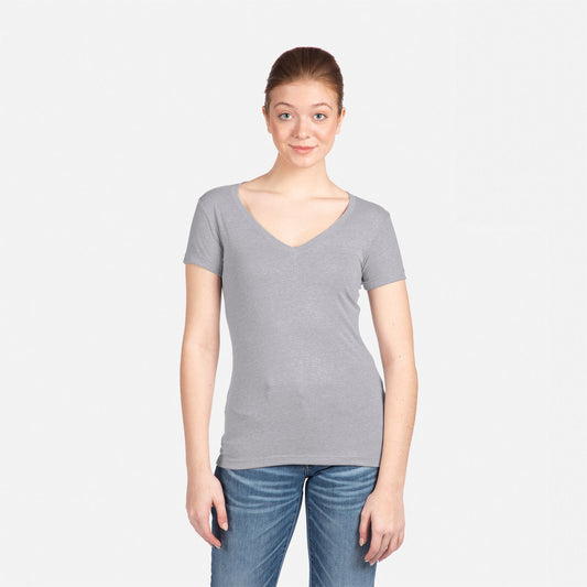 Women's Ideal V-Neck T-Shirt - Heather Gray - The American Threads