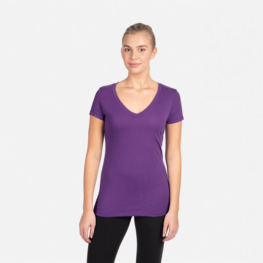 Women's Ideal V-Neck T-Shirt - Purple Rush - The American Threads
