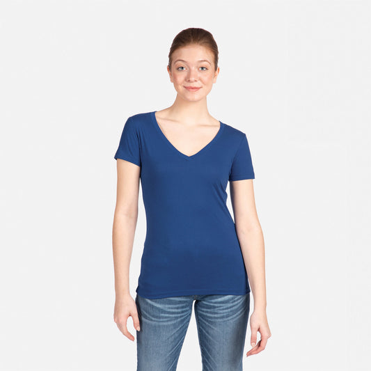 Women's Ideal V-Neck T-Shirt - Royal - The American Threads