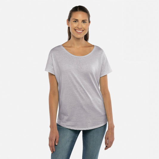 Women's Ideal Dolman T-Shirt - Heather Gray - The American Threads