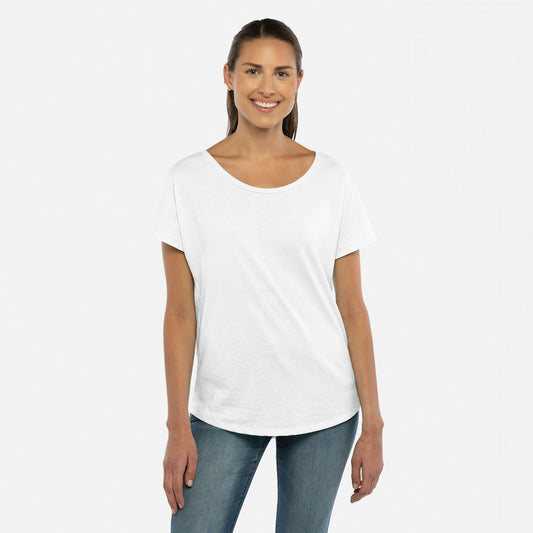 Women's Ideal Dolman T-Shirt - White - The American Threads