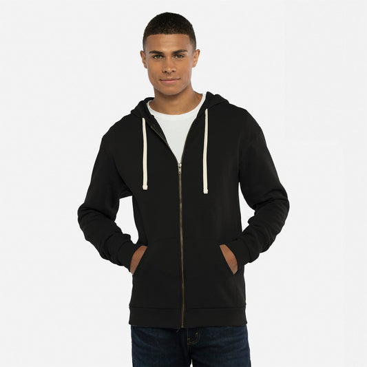 Santa Barbara Full Zip Hoodie - Black - The American Threads