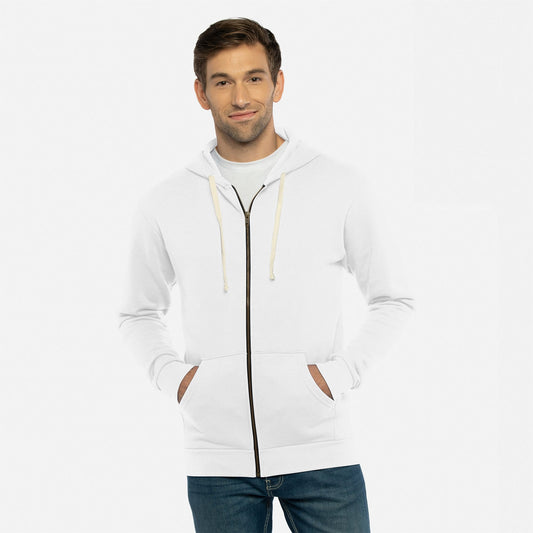 Santa Barbara Full Zip Hoodie - White - The American Threads