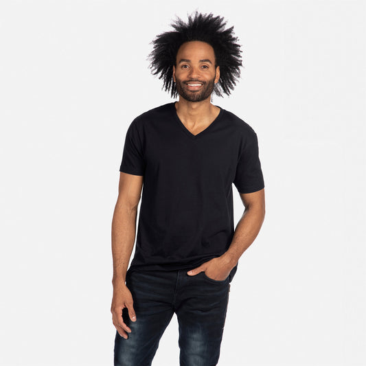 CVC V-Neck T-Shirt - Black - The American Threads