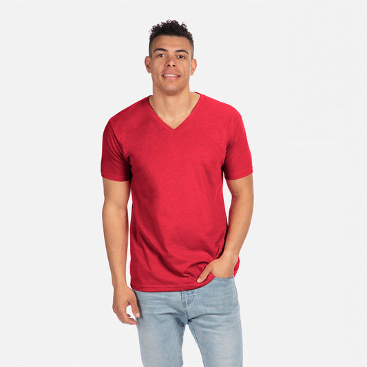 CVC V-Neck T-Shirt - Red - The American Threads