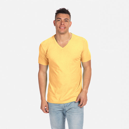 CVC V-Neck T-Shirt - Banana Cream - The American Threads