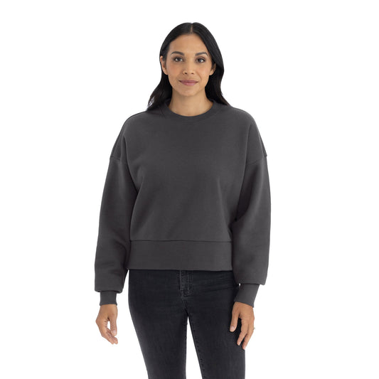 Women's Heavyweight Sweatshirt - Graphite Black - The American Threads
