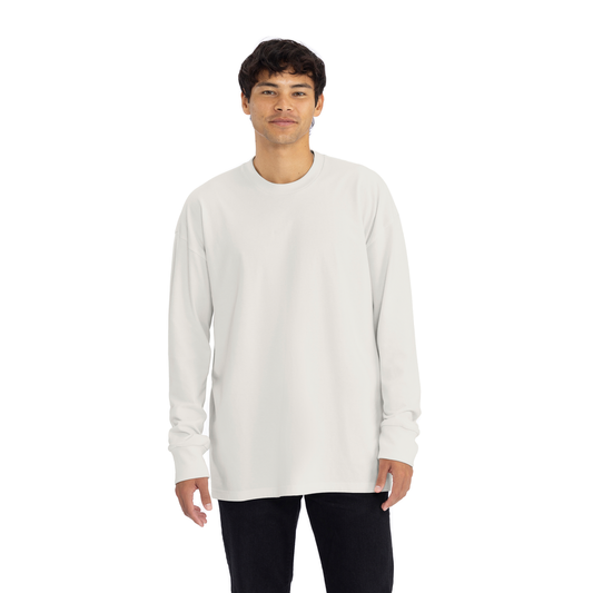 Heavyweight Cotton Long Sleeve T-Shirt - Bone - The American Threads