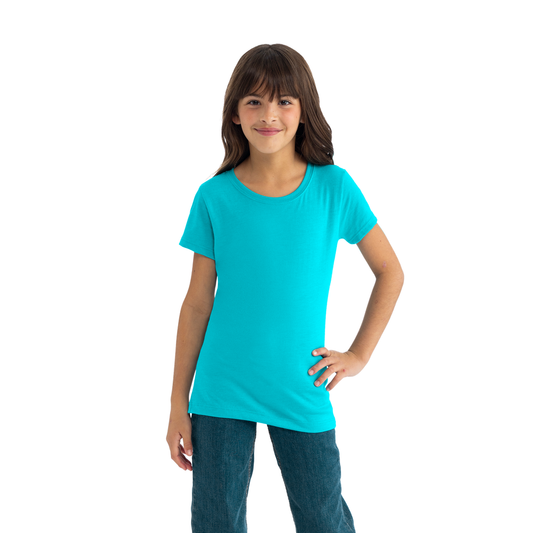 Youth CVC Princess T-Shirt - Bondi Blue - The American Threads