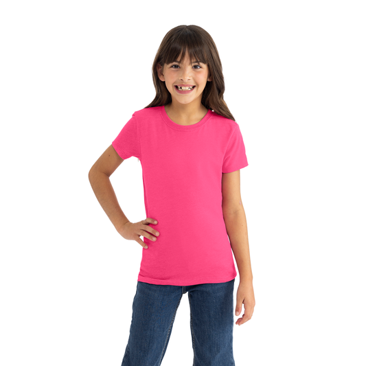 Youth CVC Princess T-Shirt - Raspberry - The American Threads